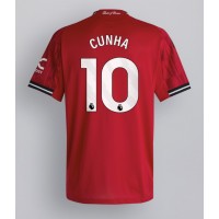 Manchester United Matheus Cunha #10 Domáci futbalový dres 2025-26 Krátky Rukáv